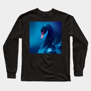 Geometric Black Swan Long Sleeve T-Shirt